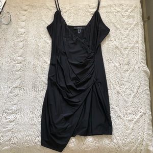 F21 black high-low dress
